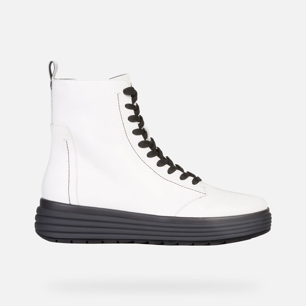 Geox Bayan Ankle Bot Beyaz/Siyah - Phaolae - OHU-219784